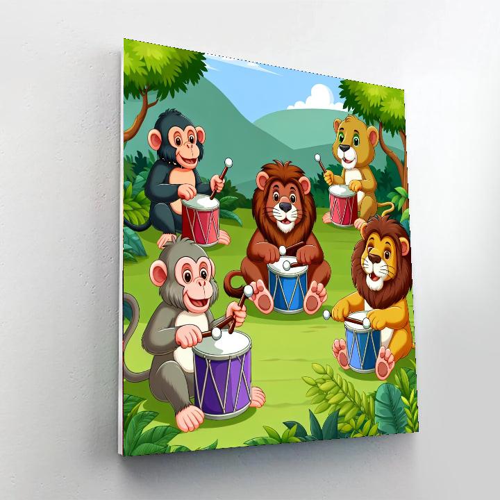 Jungle Drums Paint By Numbers Art