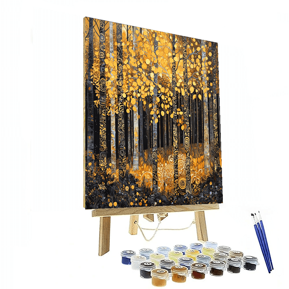 Gustav Klimt Inspired Klimt's Enchanted Forest  Paint By Numbers Kits