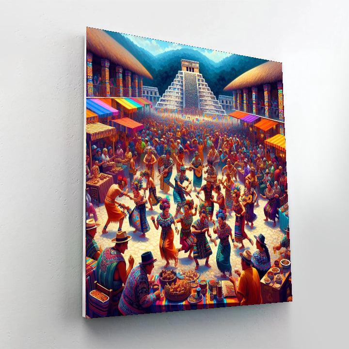 Festival Internacional De La Cultura Maya - Mexico Painting By Numbers Kit