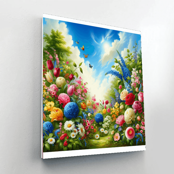 Blossoming Spring Garden DIY Paint By Numbers