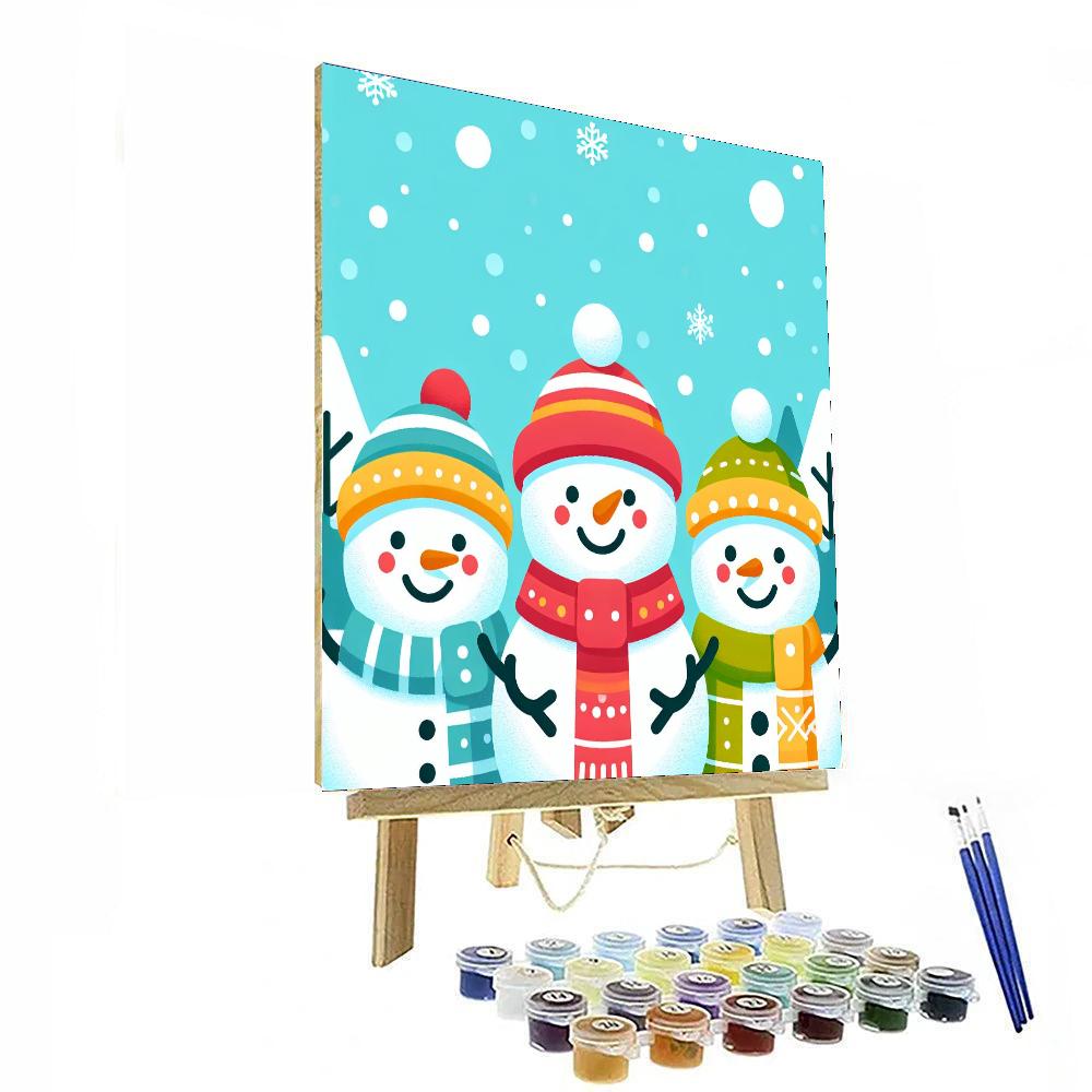 Charming Snowmen Number Painting
