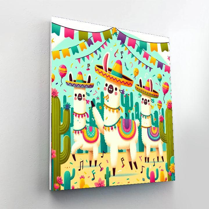 Lively Llama Fiesta Paint By Number