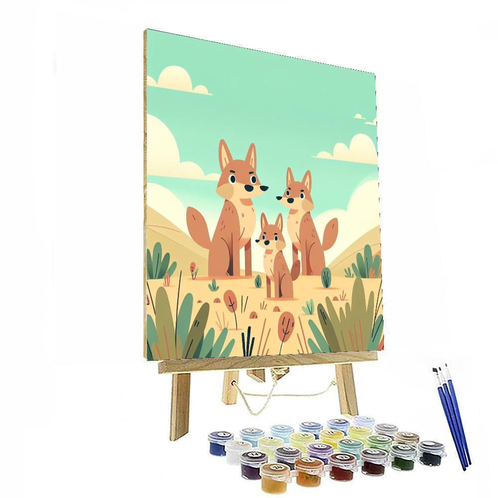 Cuddly Coyotes Numbered Painting Kits