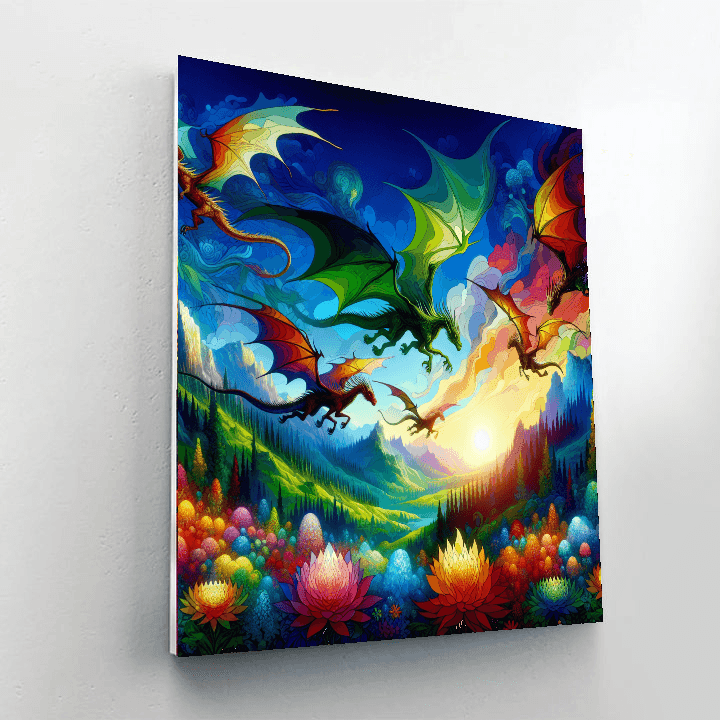 Enchanting Dragon Kingdom Numbered Painting Kits