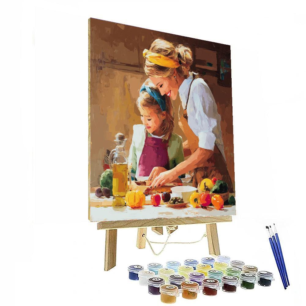 Mom And Me In The Kitchen Painting Number Kit