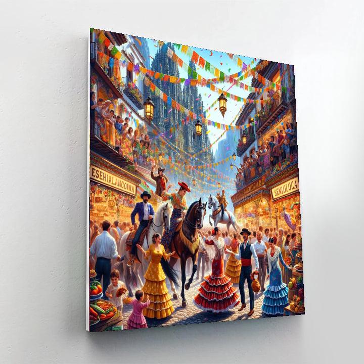 Ronda Feria - Spain Number Painting