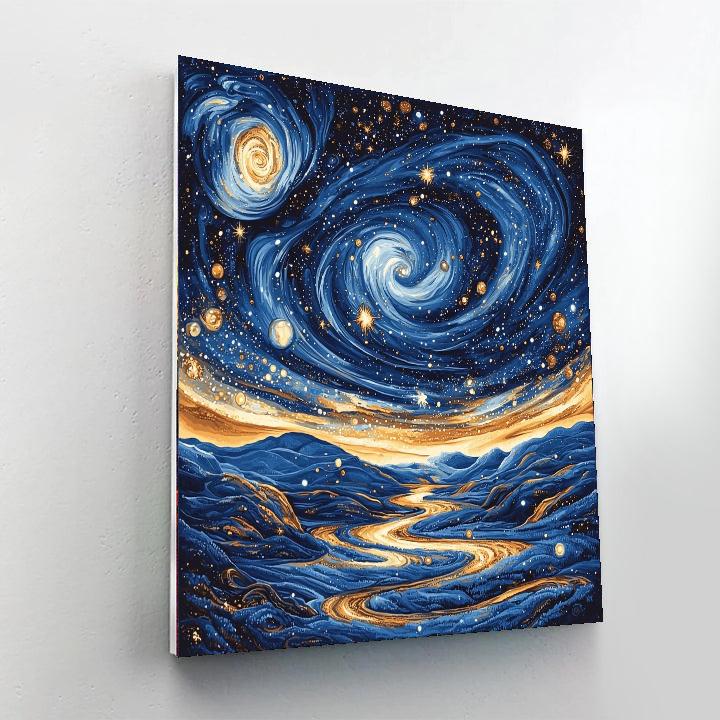 Michelangelo Inspired Galactic Reverie  Paint By Numbers