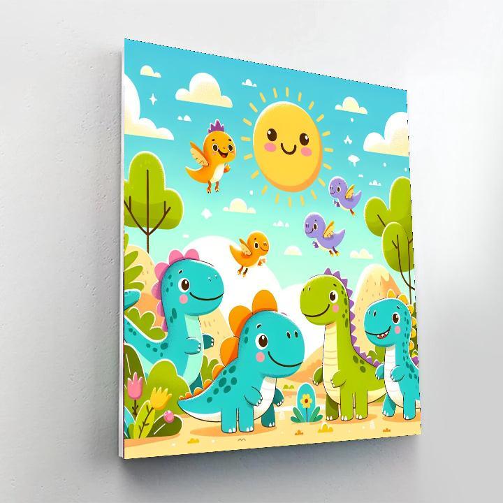 Dinosaur Adventure Squad Paint By Color
