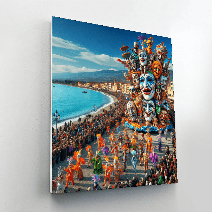 Carnival Of Viareggio - Viareggio, Italy Numbered Painting Kits