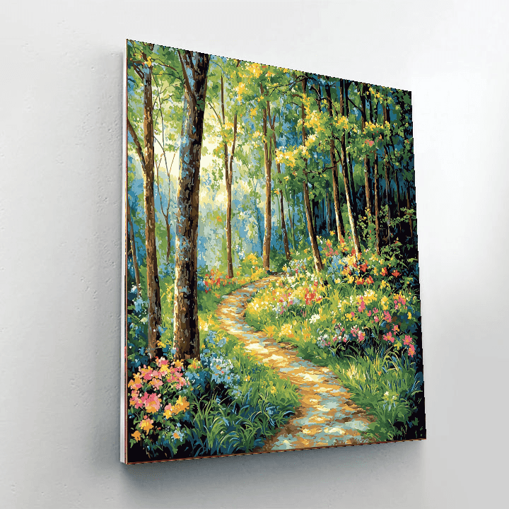 Friedrich Inspired Enchanted Forest Trail  Painting By Numbers Kit