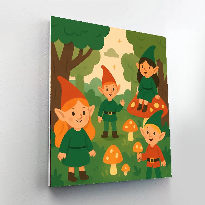 Magical Forest Elves Paint By Color