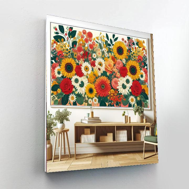Blooming Floral Arrangements Paint By Numbers Art