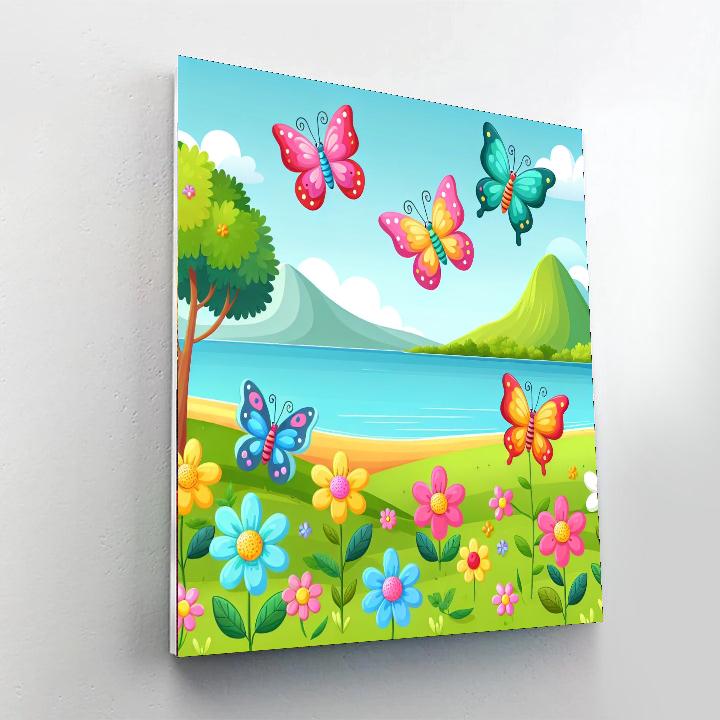 Blissful Butterfly Bay Numbered Painting Kits