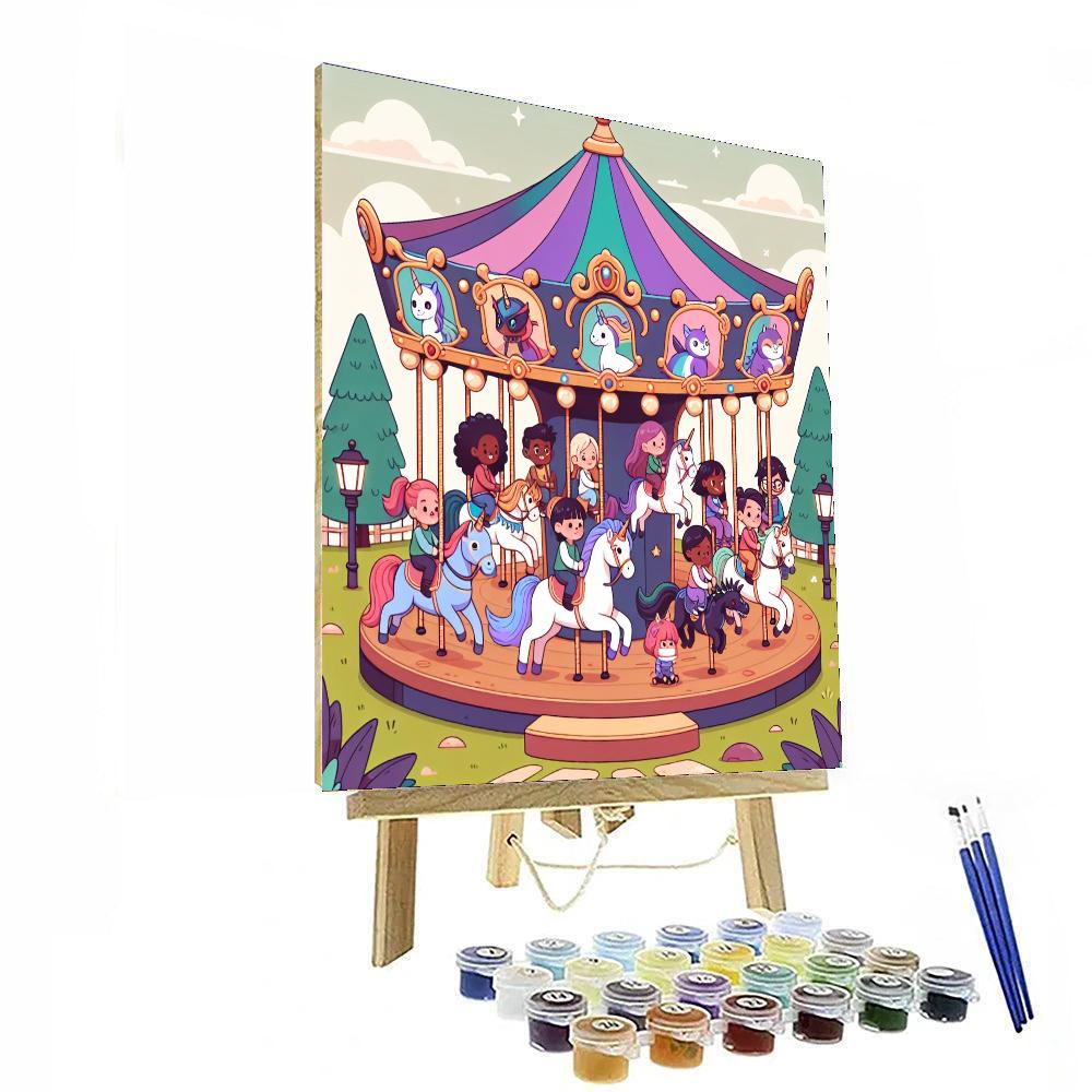 Fairytale Carousel DIY Paint By Numbers