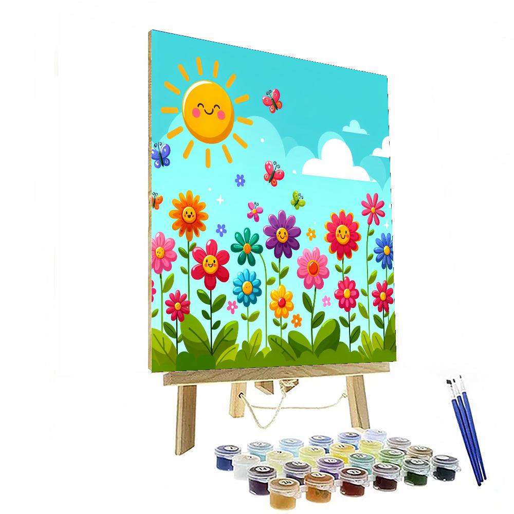 Dancing Flowers Festival Paint By Numbers Art