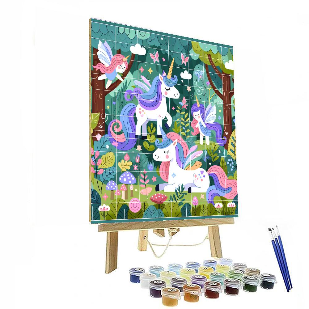 Mystical Creatures In Enchanted Woods Paint By Numbers Kits