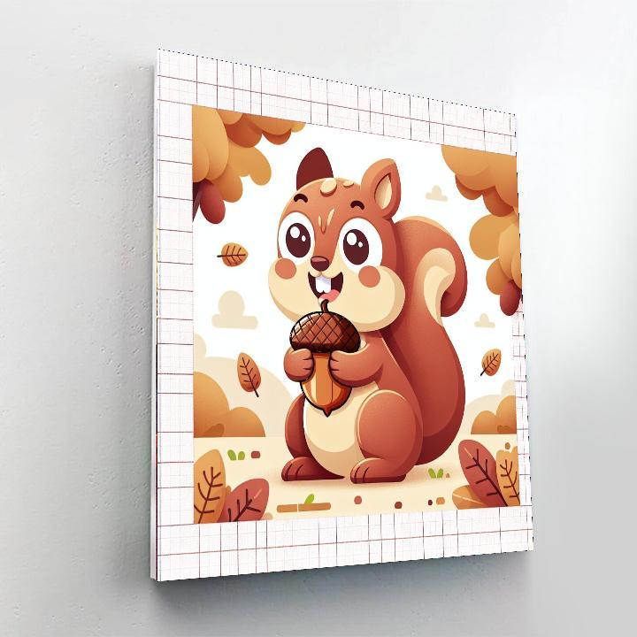 Clever Squirrel's Adventure Paint By Number
