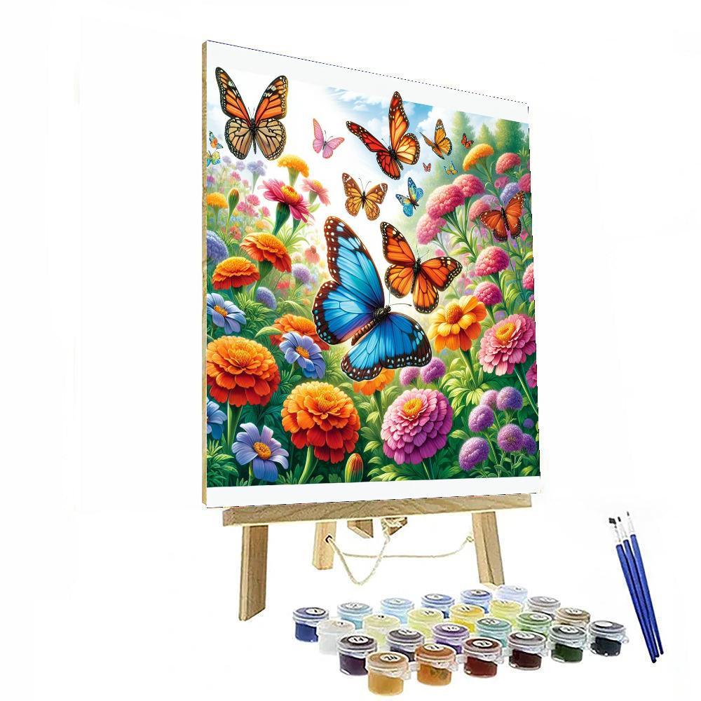 Colorful Butterfly Haven Paint By Number