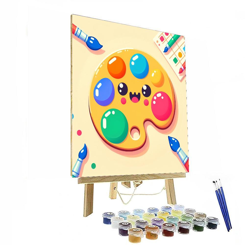 Colorful Paint Palette Painting By Numbers Kit