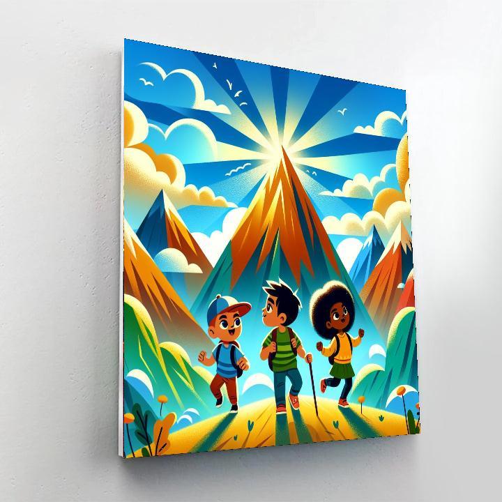 Happy Mountain Adventure Paint By Numbers Art