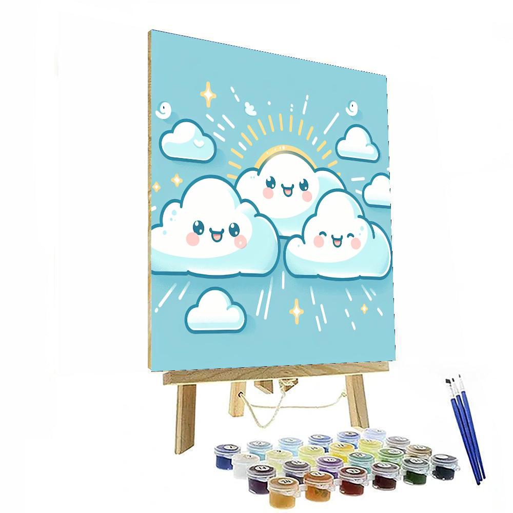 Friendly Cloud Friends Numbered Painting Kits