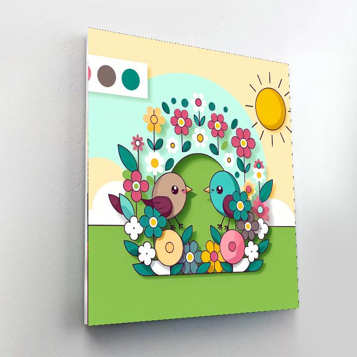 Chirpy Spring Awakening Paint By Numbers Art