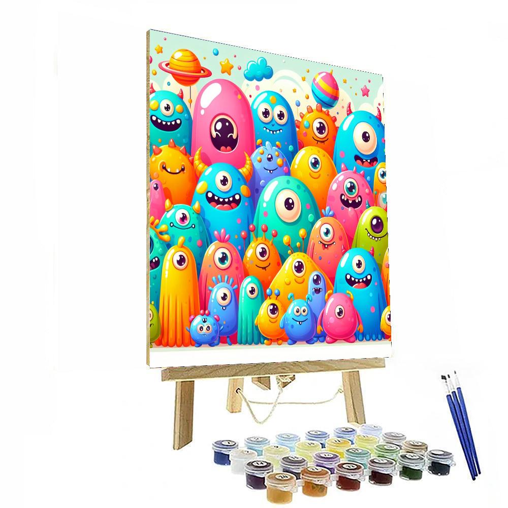 Monster Friends Number Painting