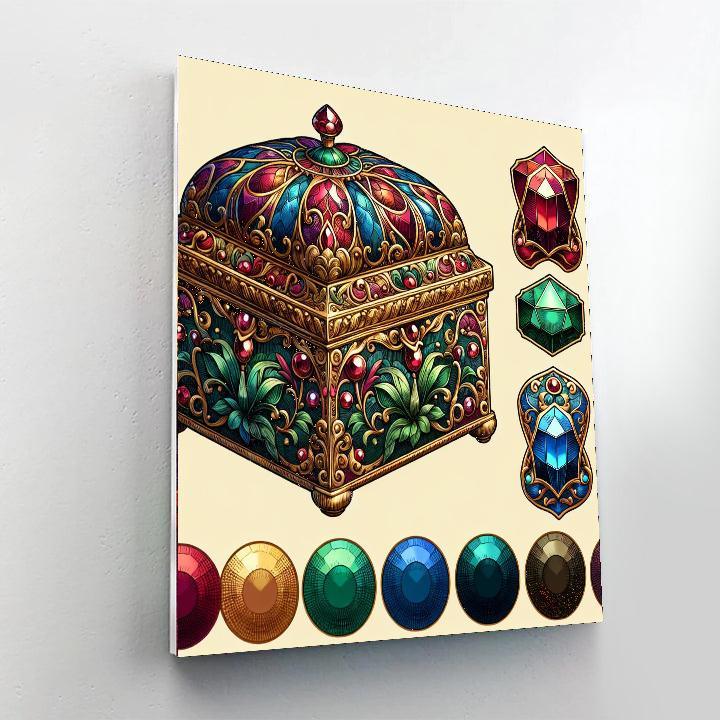 Renaissance Jewel Trinket Box Paint By Number