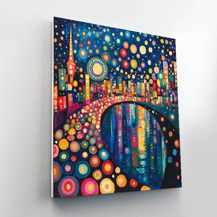 Sonia Delaunay Inspired Starlit Carnival  Number Painting