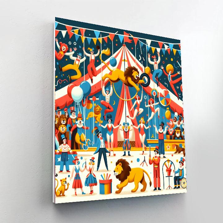 Happy Circus Spectacle Paint By Numbers Art