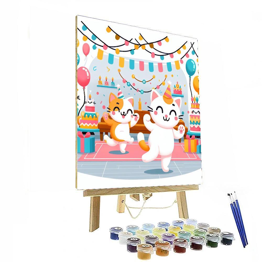 Festive Feline Fiesta Paint By Number