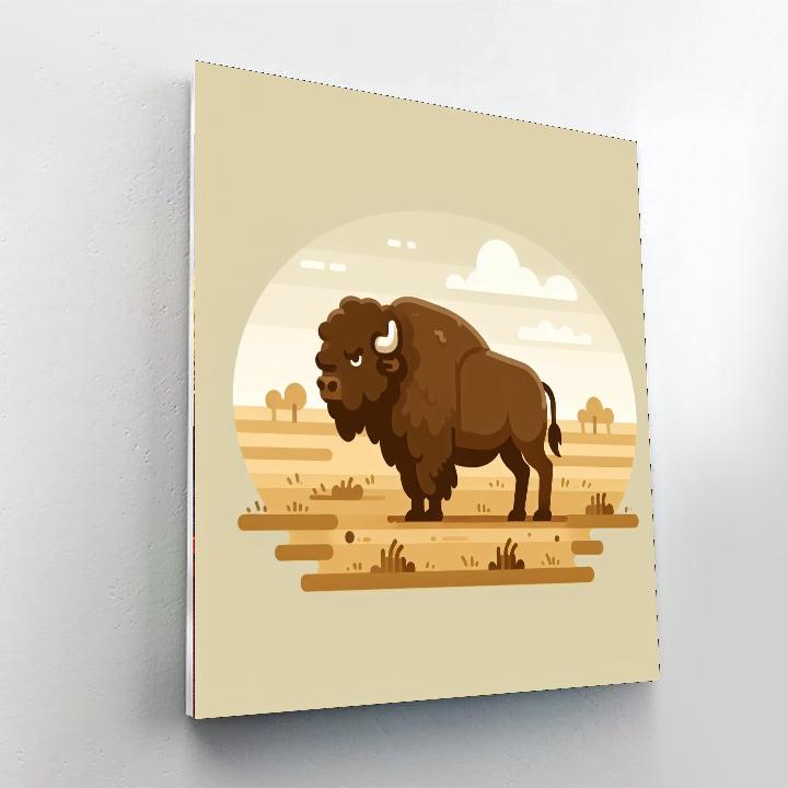 Brave Bison Paint By Numbers Art