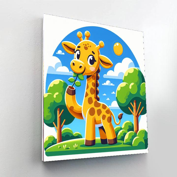 Happy Giraffe Paint By Number