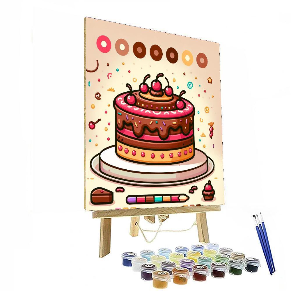 Gigantic Chocolate Cake Paint By Color