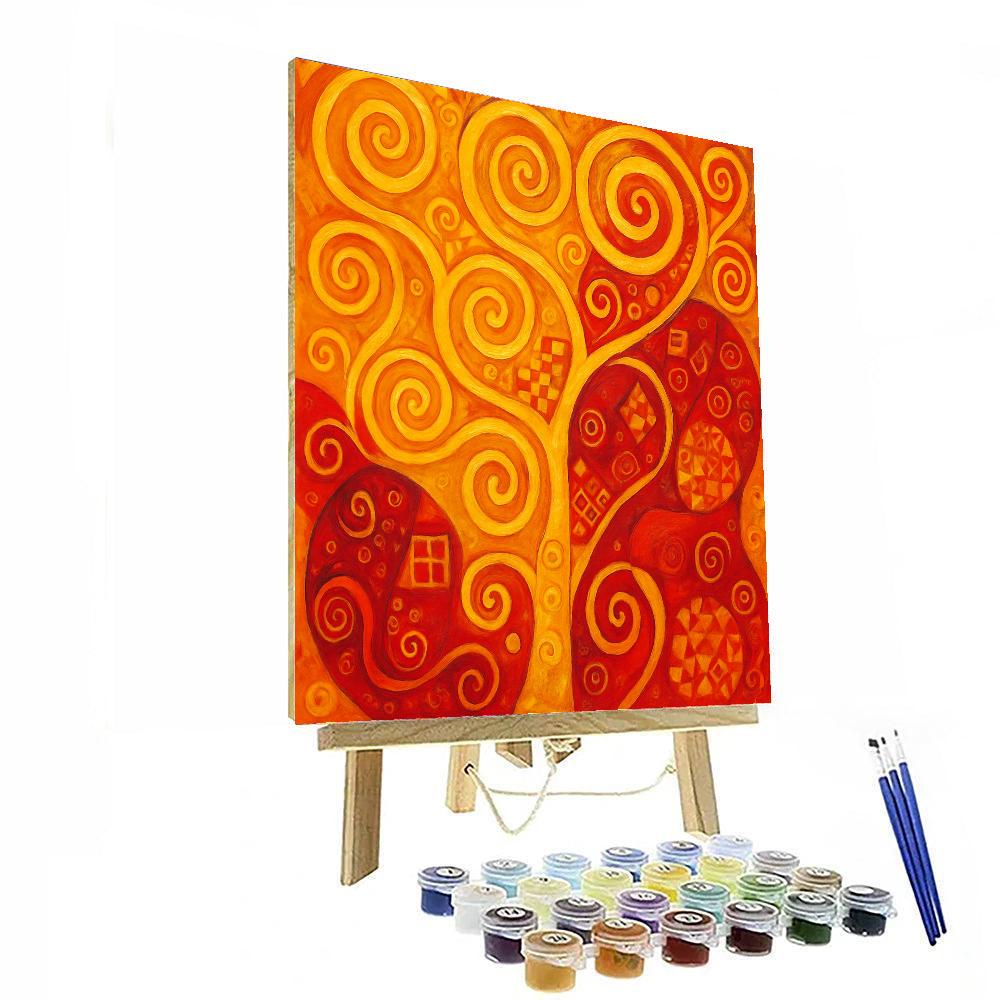 Klimt's Golden Enchantment Number Painting