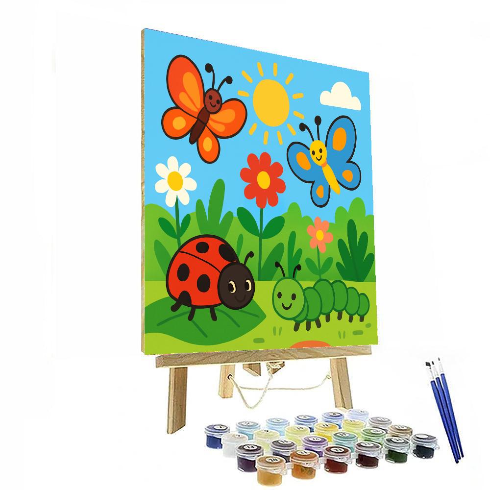 Sunny Garden Bugs DIY Paint By Numbers