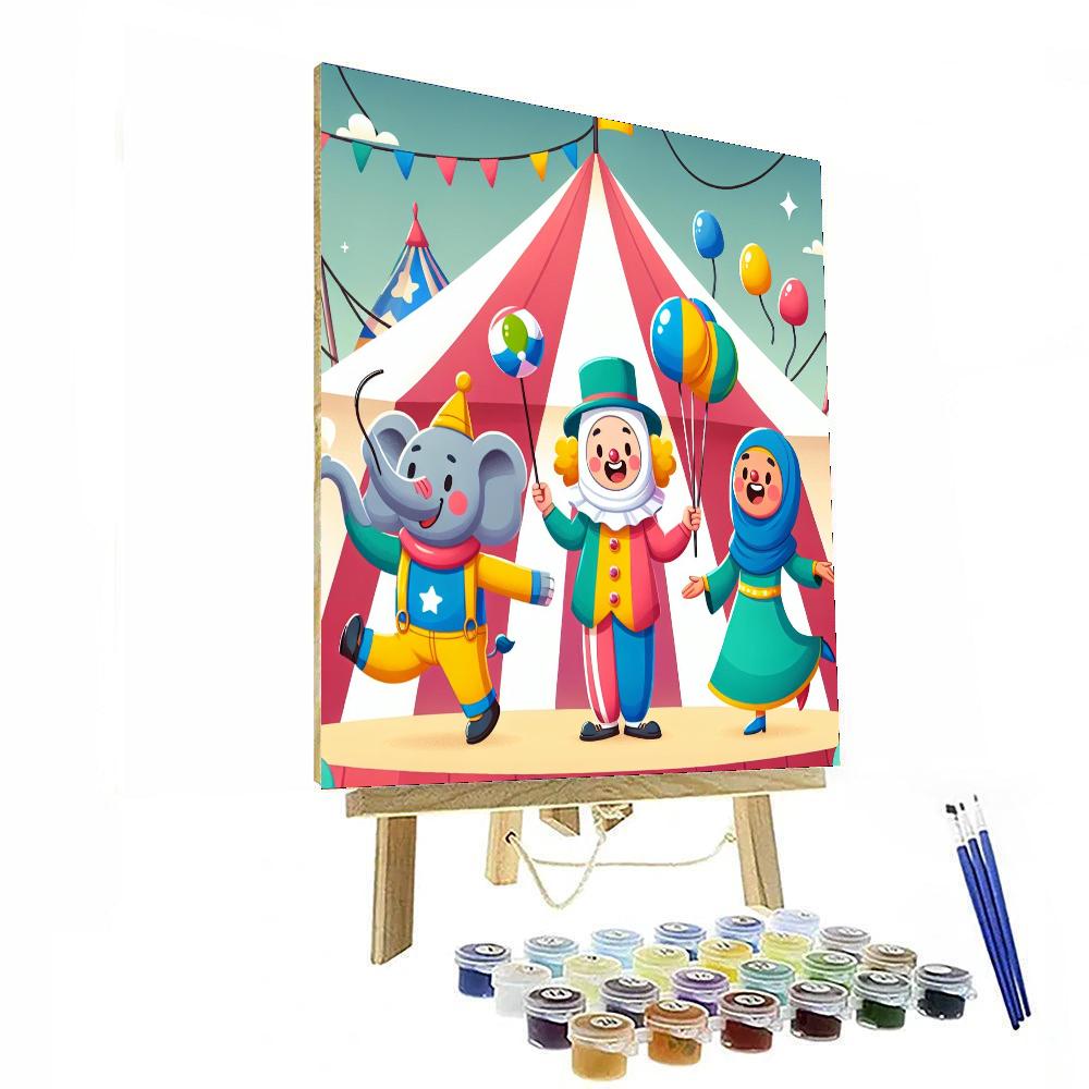 Happy Circus Show Painting By Numbers Kit