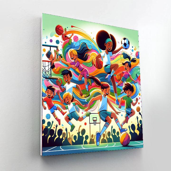 Energetic Sports Adventures Paint By Numbers Art