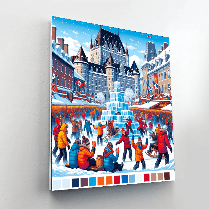 Quebec Winter Carnival - Quebec City DIY Paint By Numbers