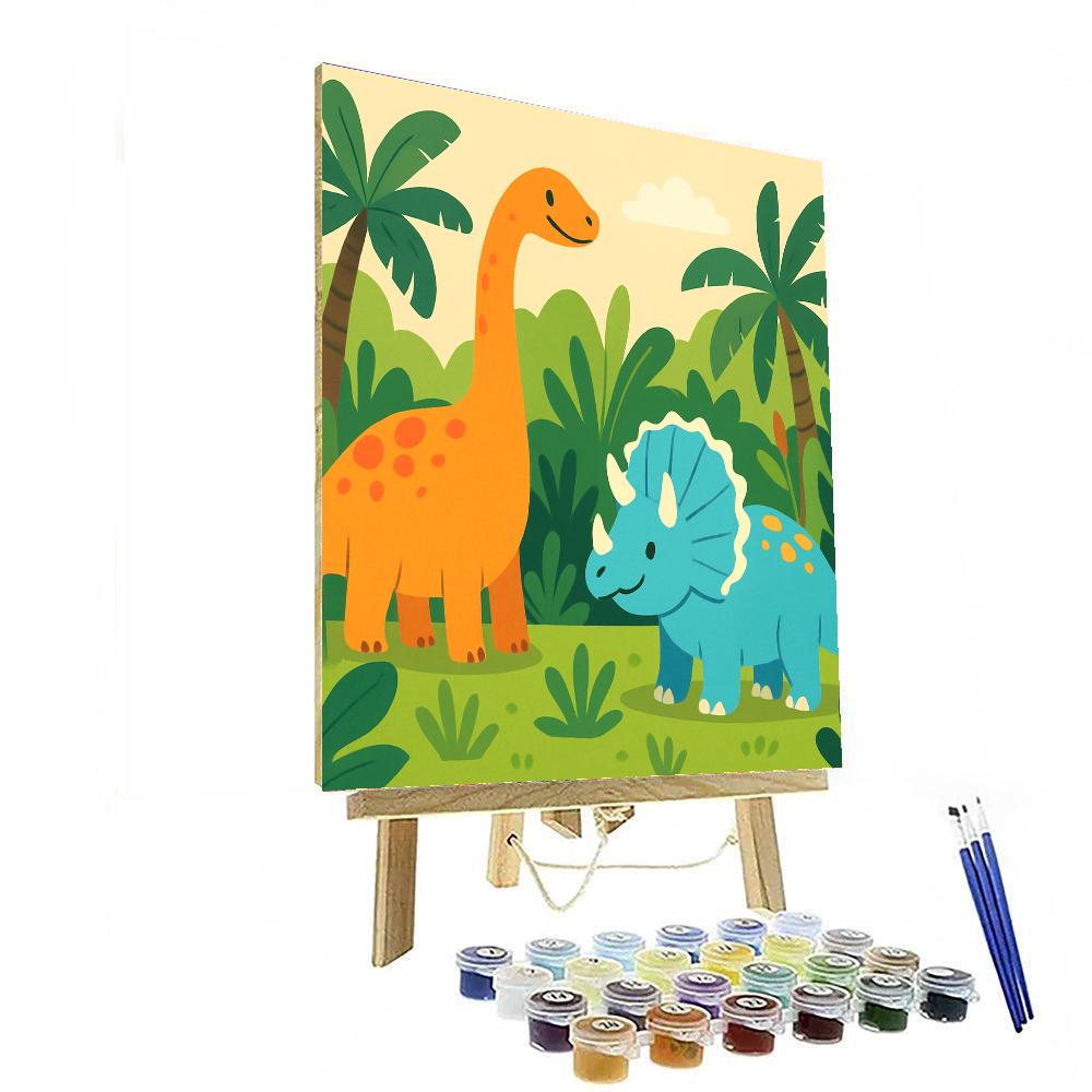 Dino Jungle Journey Painting By Numbers Kit