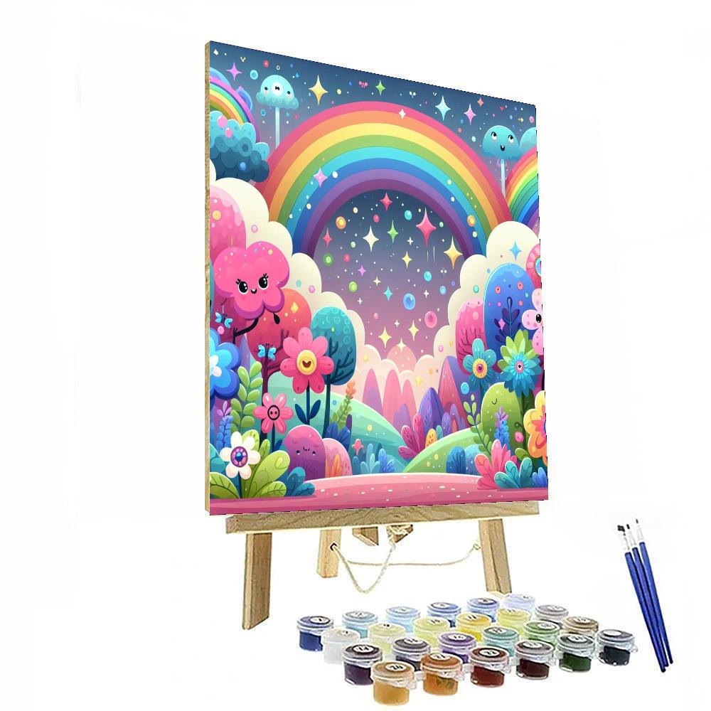 Rainbow Wonderland Adventure Painting Number Kit