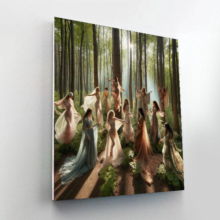 Enchanted Woodland Nymphs Paint By Color