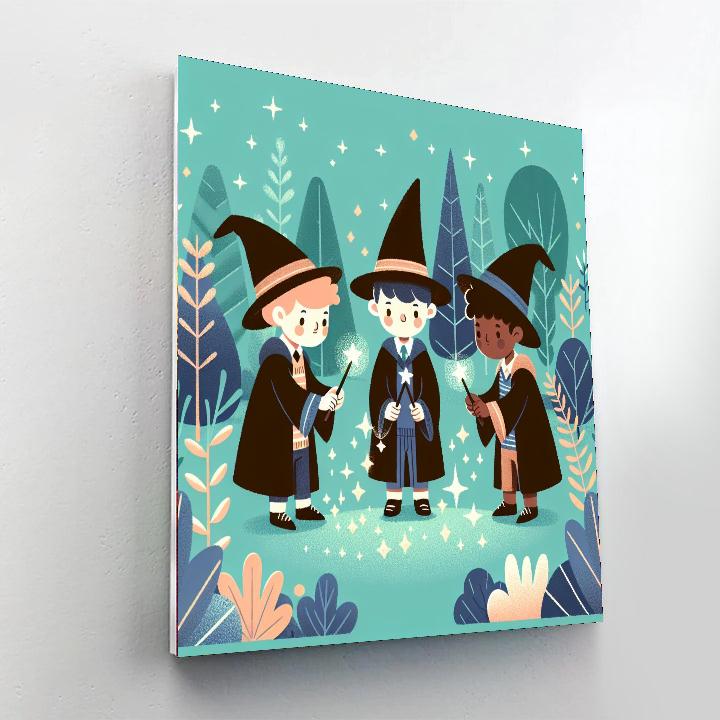 Whispering Woods Wizards Paint By Numbers Art