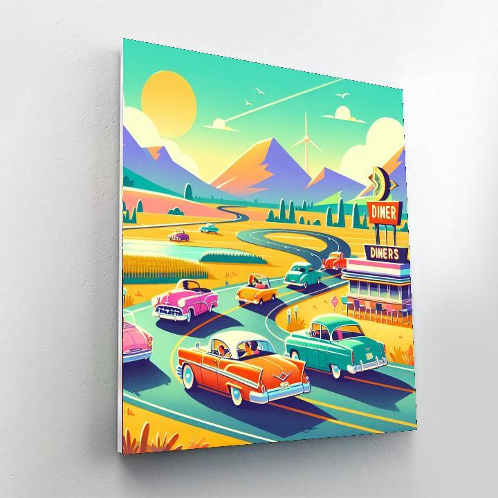 Funky Retro Road Trip Numbered Painting Kits
