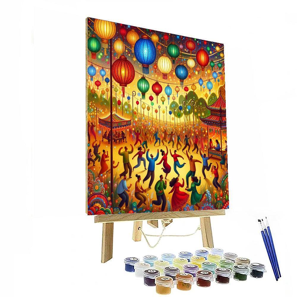 Dazzling Festival Of Colors Numbered Painting Kits
