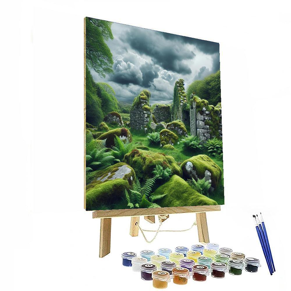 Celtic Ruins Mystery Painting Number Kit