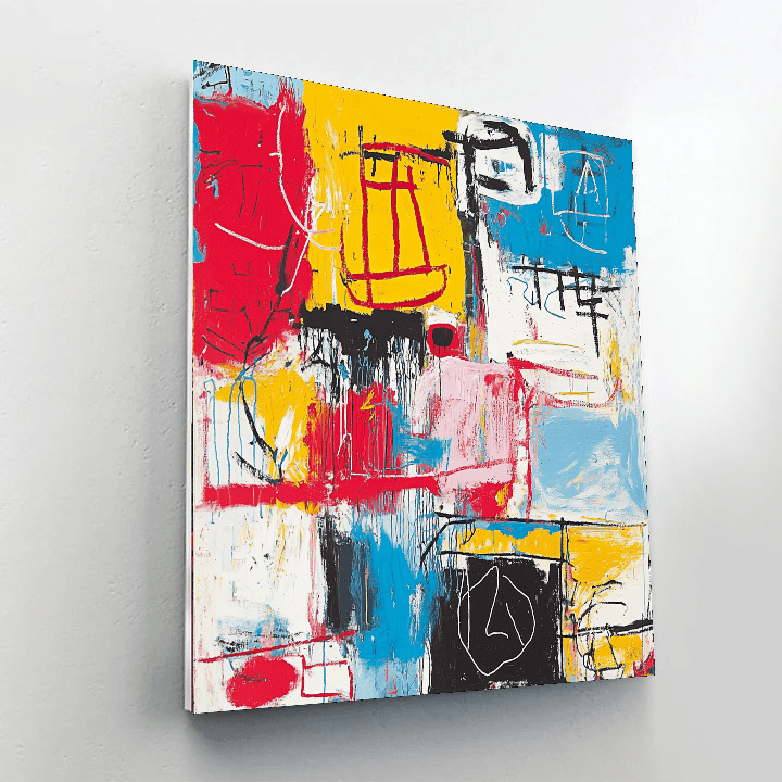 Jean-Michel Basquiat Inspired Colorful Connections  Painting By Numbers Kit