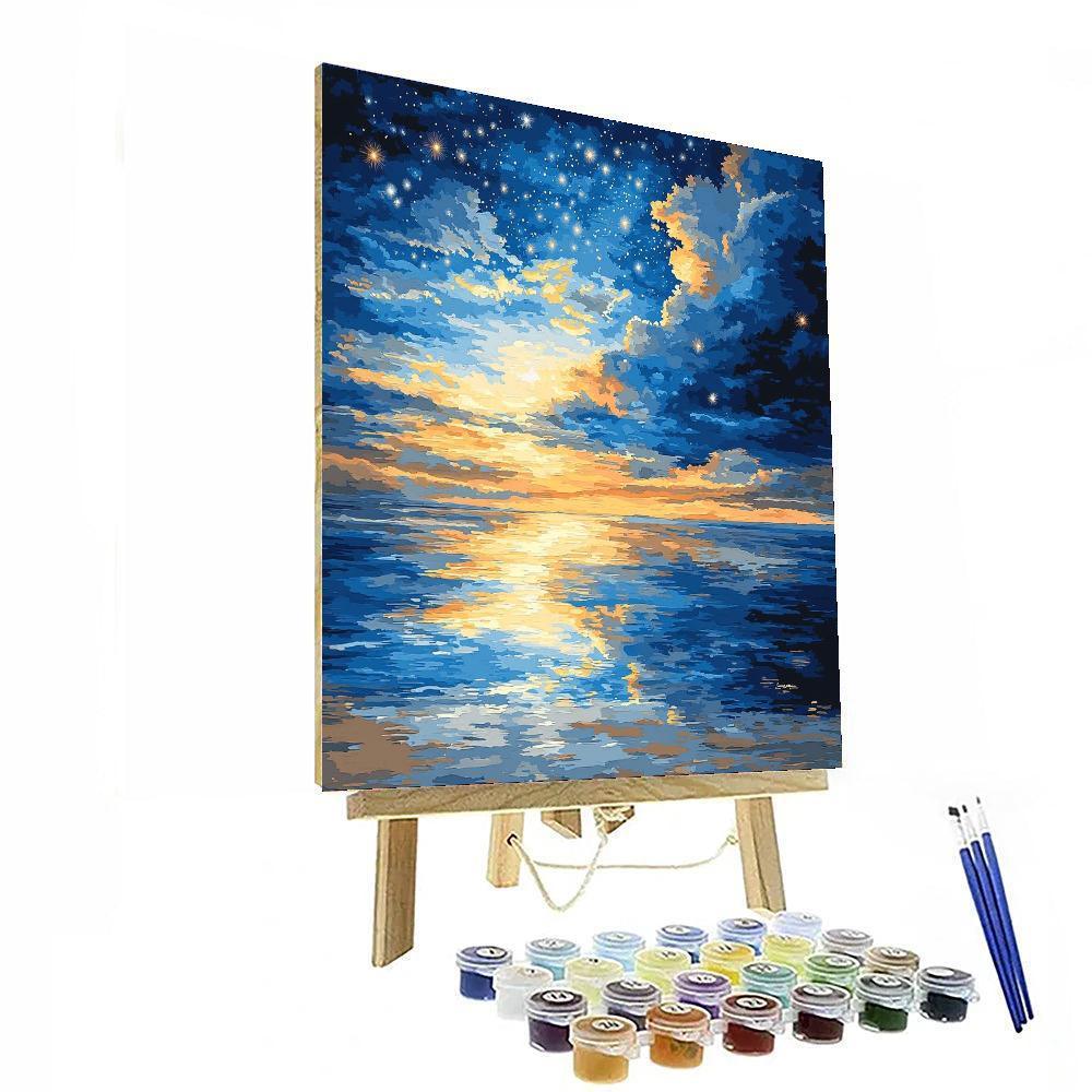 Edgar Degas Inspired Celestial Reflection In Twilight  Paint By Number