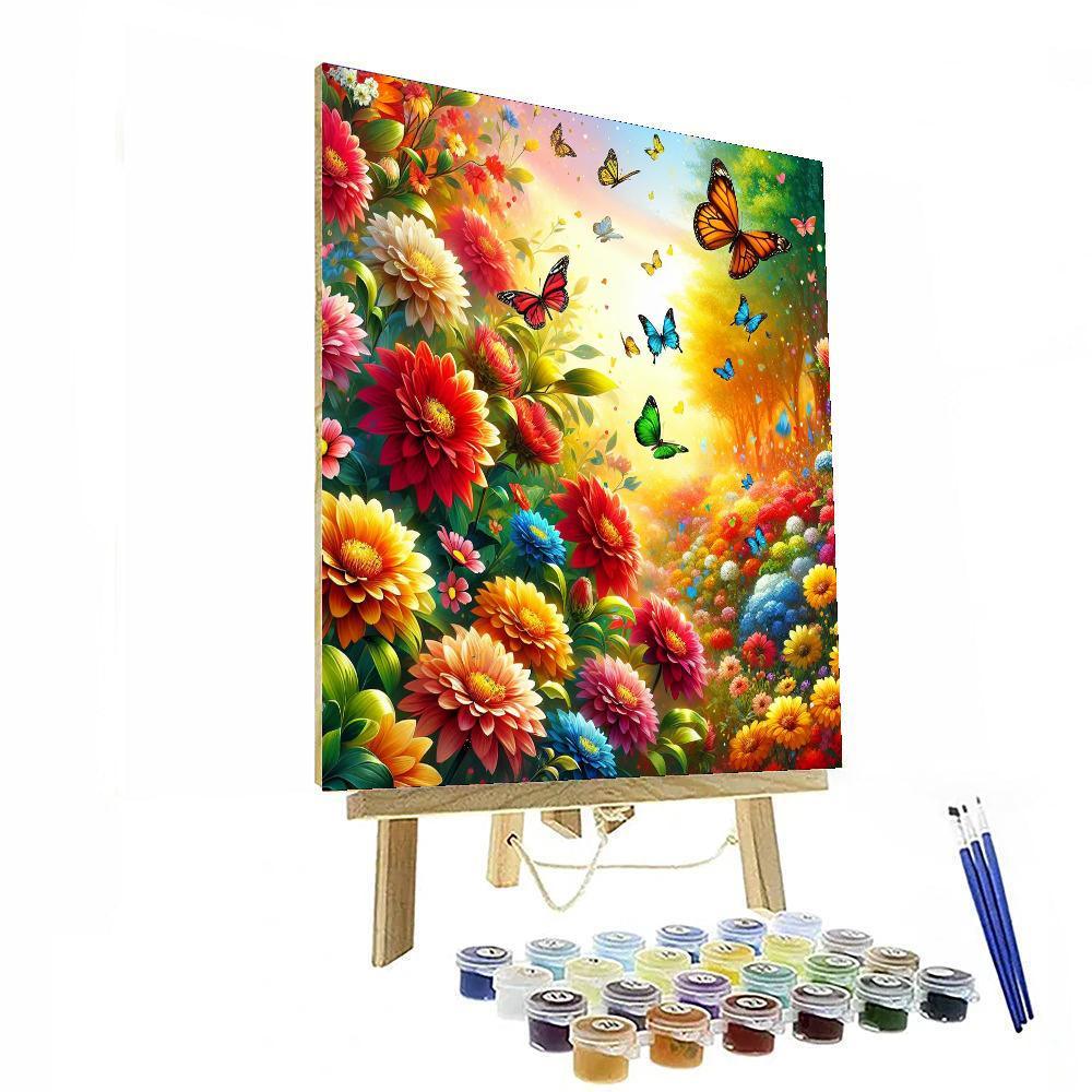 Breezy Summer Garden Painting Number Kit