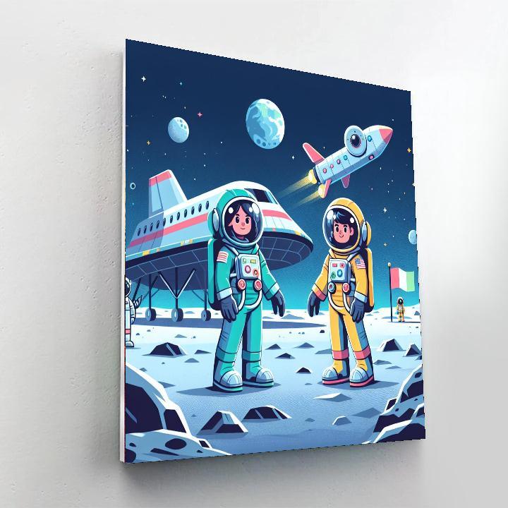 Space Mission To The Moon Paint By Number